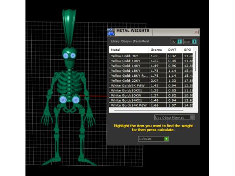 Gouden skelet hanger 3D printbaar model 3D printmodel