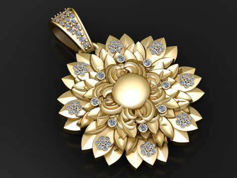 Zonnebloem hanger 3D printbaar model 3D printmodel