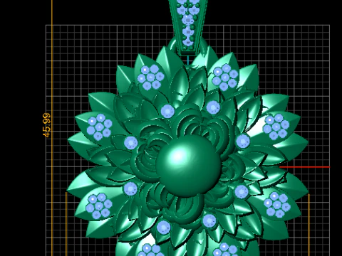 Sunflower Pendant 3D Printable Model 3D Print Model