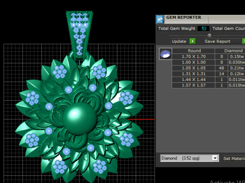 Sunflower Pendant 3D Printable Model 3D Print Model