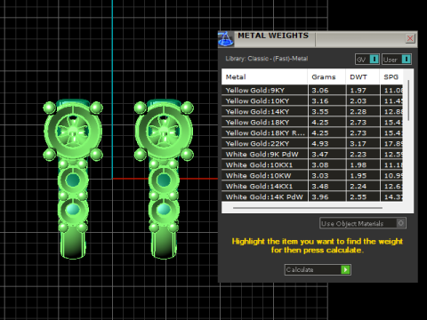 Triple Diamond Drop Hoop Earring 3D Printable Model 3D Print Model