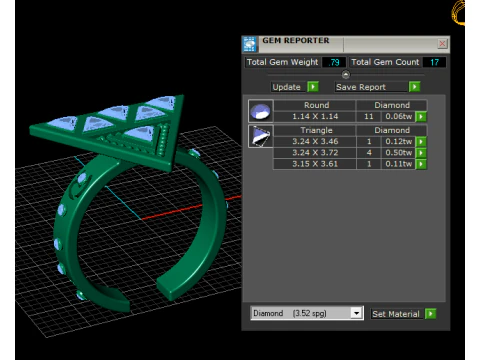 Triangle Shape Ring 3D Printable Model 3D Print Model