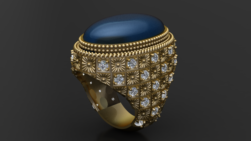 Monkor Herrenring 3D-druckbares Modell 3D Druckmodell .c4d .max .obj .3ds .fbx .stl .blend