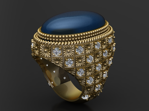 Monkor mannen ring 3D afdrukbaar model 3D printmodel