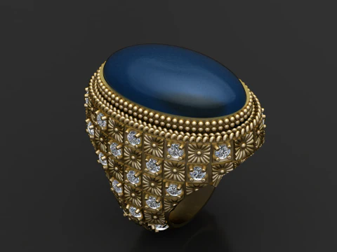 Monkor Men Ring 3D Printable Model 3D Print Model