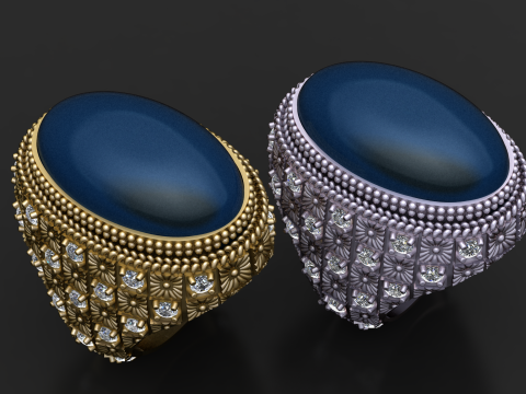 Monkor Herrenring 3D-druckbares Modell 3D Druckmodell