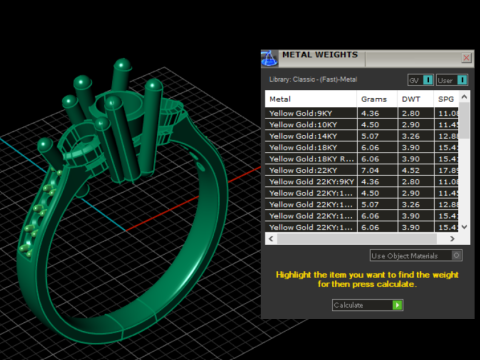 Accent diamanten ring 3D afdrukbaar model 3D printmodel