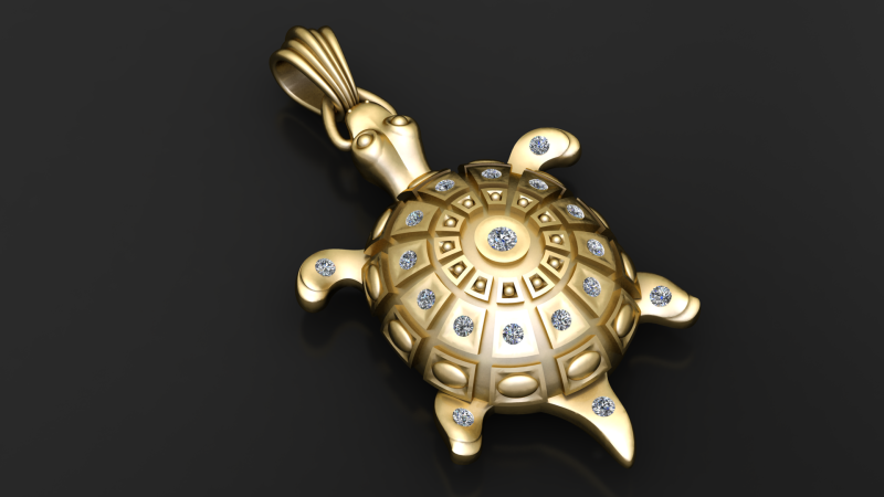 Подвеска в виде черепахи-животного 3D модель для печати 3D Принт Модель .c4d .max .obj .3ds .fbx .stl .blend