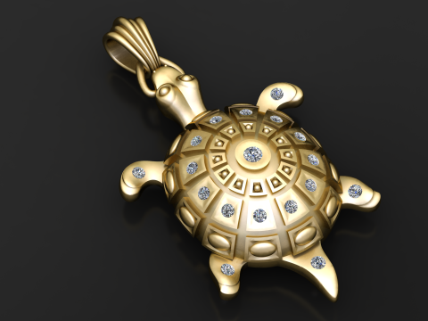 Schildpad dier hanger 3D printbaar model 3D printmodel