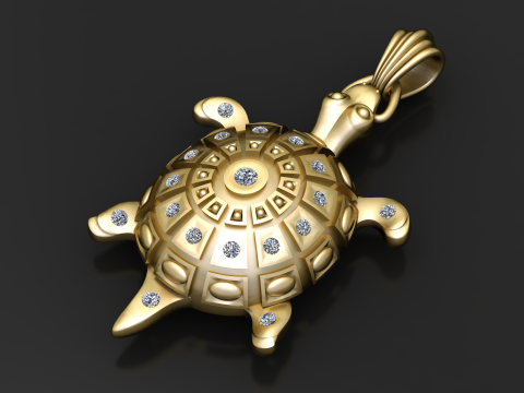 Подвеска в виде черепахи-животного 3D модель для печати 3D Принт Модель