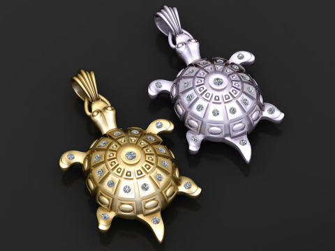 Подвеска в виде черепахи-животного 3D модель для печати 3D Принт Модель