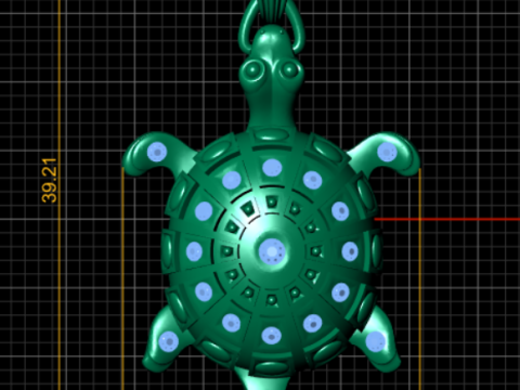 Подвеска в виде черепахи-животного 3D модель для печати 3D Принт Модель