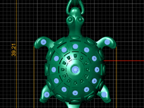 Turtle Animal Pendant 3D Printable Model 3D Print Model