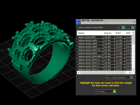 3D-модель із золотим кільцем із кількома каменями для друку 3D Принт Модель