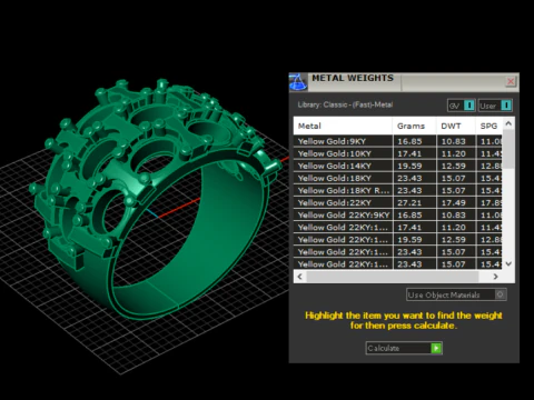 Multi Stone Gold Ring 3D Printable Model 3D Print Model