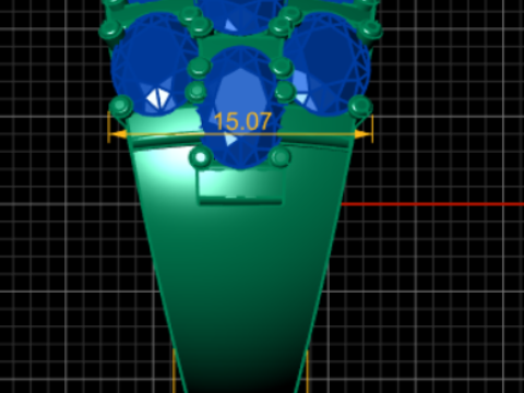 3D-модель із золотим кільцем із кількома каменями для друку 3D Принт Модель