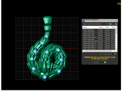Golden Feather Coil Pendant 3D Printable Model 3D Print Model