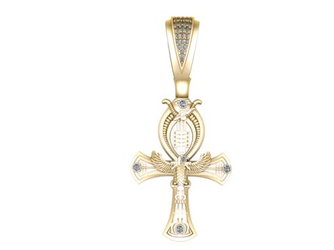 埃及 Ankh 十字架吊坠 3D 打印模型 3D 打印模型