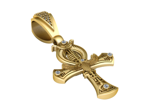 मिस्र का अंख क्रॉस पेंडेंट 3डी प्रिंट करने योग्य मॉडल 3D प्रिंट मॉडल