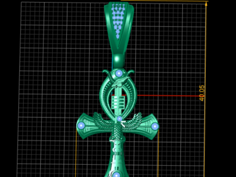 मिस्र का अंख क्रॉस पेंडेंट 3डी प्रिंट करने योग्य मॉडल 3D प्रिंट मॉडल