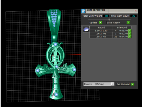 मिस्र का अंख क्रॉस पेंडेंट 3डी प्रिंट करने योग्य मॉडल 3D प्रिंट मॉडल
