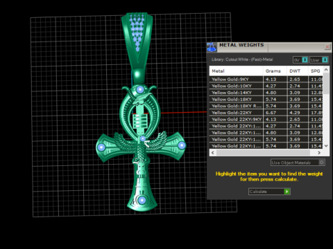 मिस्र का अंख क्रॉस पेंडेंट 3डी प्रिंट करने योग्य मॉडल 3D प्रिंट मॉडल