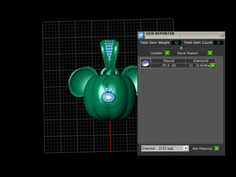 Mickey Pumpkin Pendant 3D Printable Model 3D Print Model