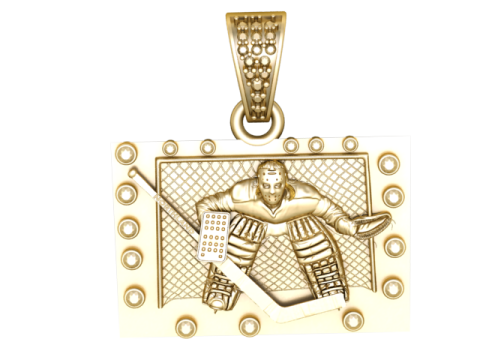 Pendentif de gardien de but de hockey Modèle imprimable en 3D Modèles 3D en vedette