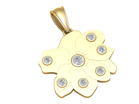 Golden Leaf Pendant 3D Printable Model 3D Print Model
