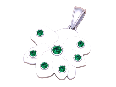 Altın Yaprak Kolye 3D Yazdırılabilir Model 3D Baskı Modeli