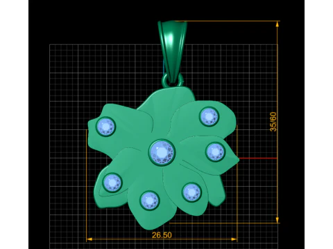 Golden Leaf Pendant 3D Printable Model 3D Print Model