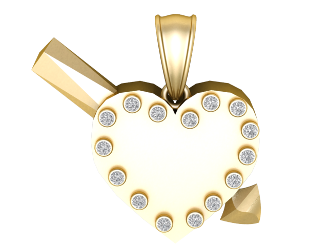 Broken Heart Pendant 3D Printable Model 3D Print Model .c4d .max .obj .3ds .fbx .stl .blend