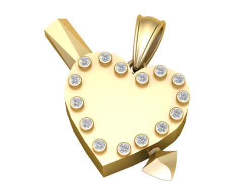 Broken Heart Pendant 3D Printable Model 3D Print Model