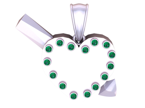 Broken Heart Pendant 3D Printable Model 3D Print Model