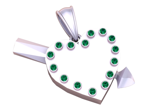 Broken Heart Pendant 3D Printable Model 3D Print Model