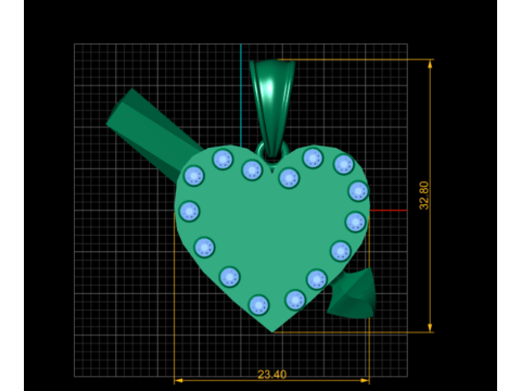 Broken Heart Pendant 3D Printable Model 3D Print Model