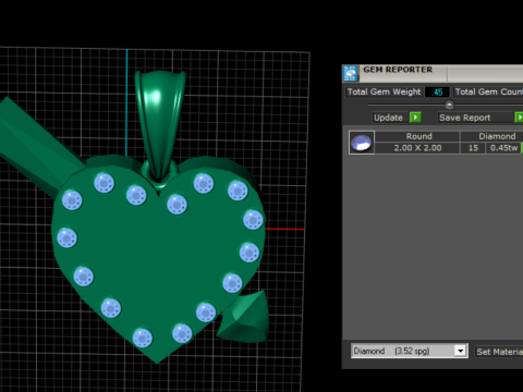 Broken Heart Pendant 3D Printable Model 3D Print Model