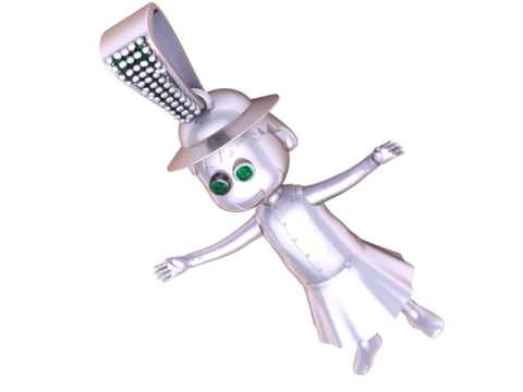 黄金の少女像ペンダント 3D 印刷可能モード 3Dプリントモデル