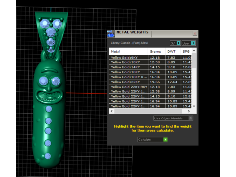 Golden Tung Tung Sahur Pendant 3D Printable Model 3D Print Model