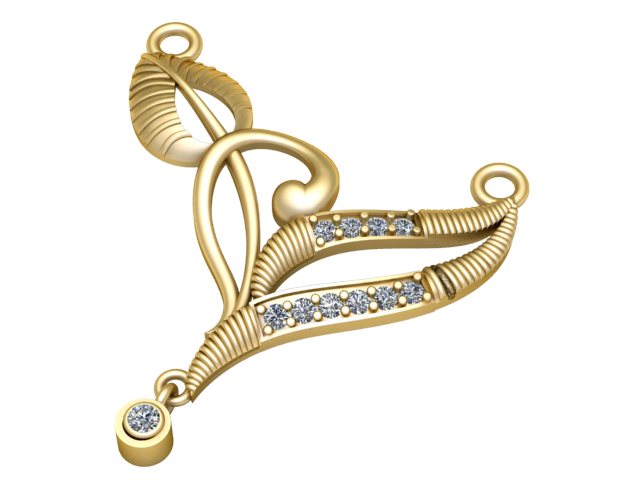 Золотий кулон Mangalsutra 3D модель для друку 3D Принт Модель .c4d .max .obj .3ds .fbx .stl .blend 