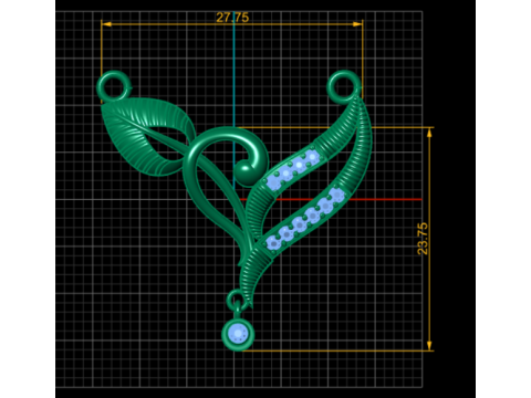 Золотий кулон Mangalsutra 3D модель для друку 3D Принт Модель