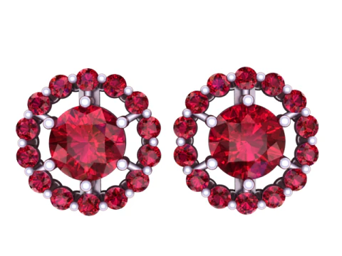 Diamond Earrings 3D Printable Model 3D Print Model