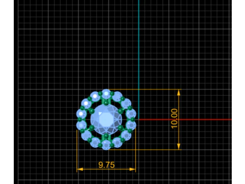 Diamond Earrings 3D Printable Model 3D Print Model