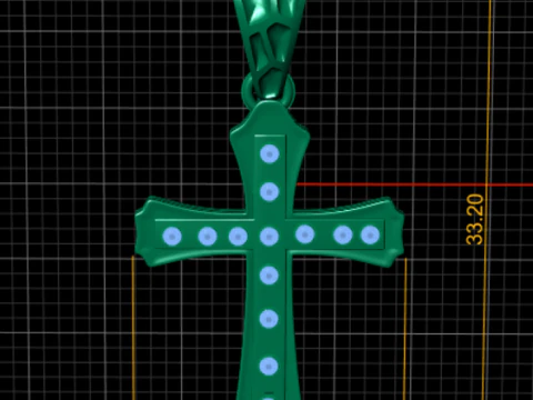 Gold Cross Pendant 3D Printable Model 3D Print Model