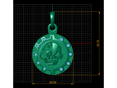 3D-модель для друку Golden Mechanic Pendant 3D Принт Модель