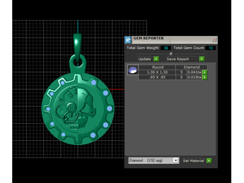 3D-модель для друку Golden Mechanic Pendant 3D Принт Модель