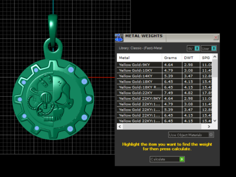 3D-модель для друку Golden Mechanic Pendant 3D Принт Модель