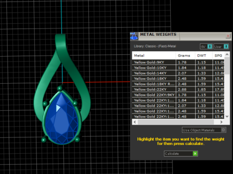 Modèle imprimable en 3D de pendentif diamant en forme de poire Modèles 3D en vedette