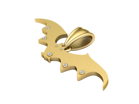 Altın Yarasa Kolye 3D Yazdırılabilir Model 3D Baskı Modeli