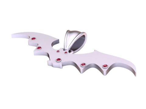 Golden Bat Pendant 3D Printable Model 3D Print Model